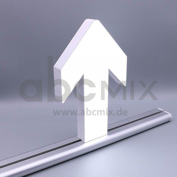 LED Buchstabe Slide Pfeil nach oben für 150mm Arial 6500K weiß