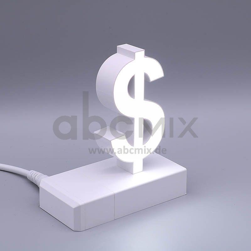 LED Buchstabe Click $ Dollarzeichen für 75mm Arial 6500K weiß
