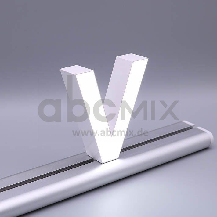 LED Buchstabe Slide V 100mm Arial 6500K weiß