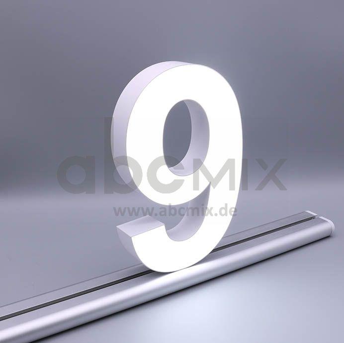 LED Buchstabe Slide 9 für 200mm Arial 6500K weiß