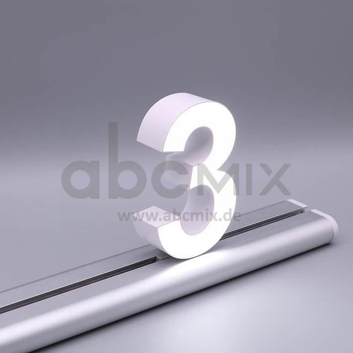 LED Buchstabe Slide 3 für 100mm Arial 6500K weiß