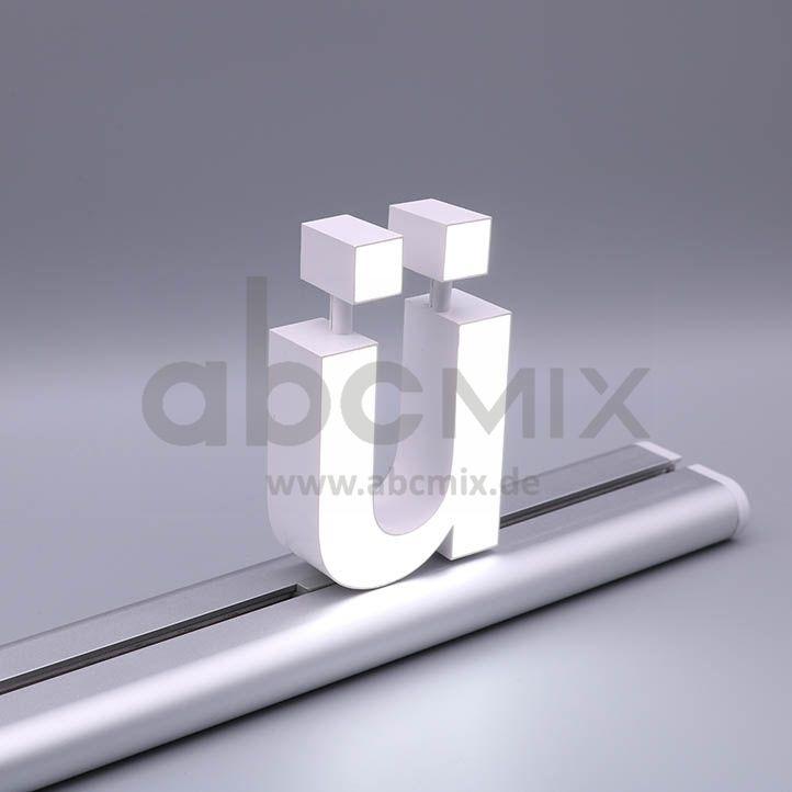LED Buchstabe Slide ü für 100mm Arial 6500K weiß