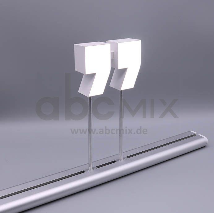 LED Buchstabe Slide Anführungszeichen " für 200mm Arial 6500K weiß