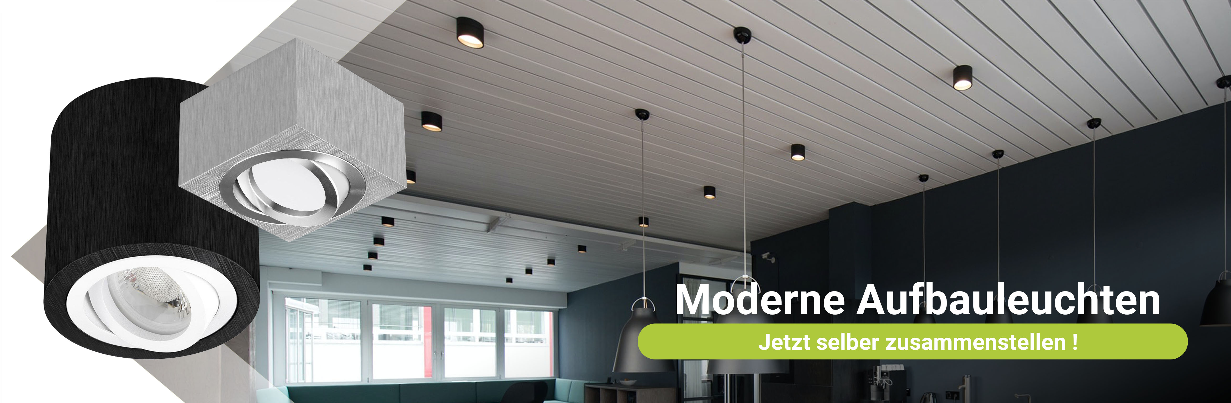 Moderne LED Aufbauleuchten 