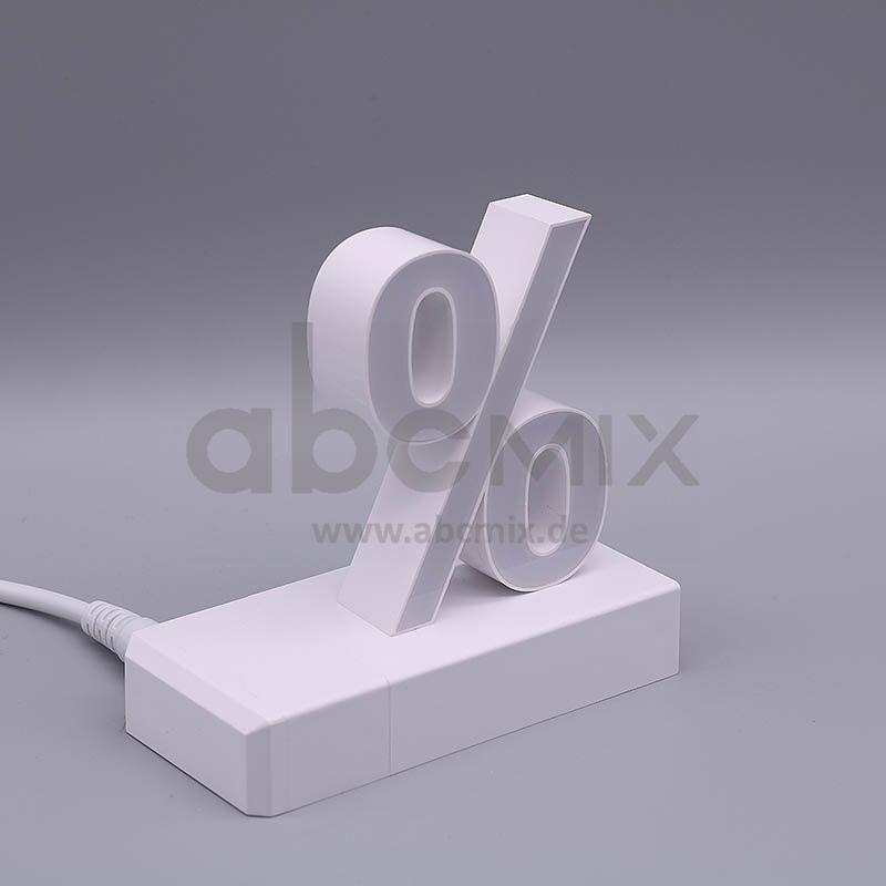 LED Buchstabe Click % Prozent für 75mm Arial 6500K weiß