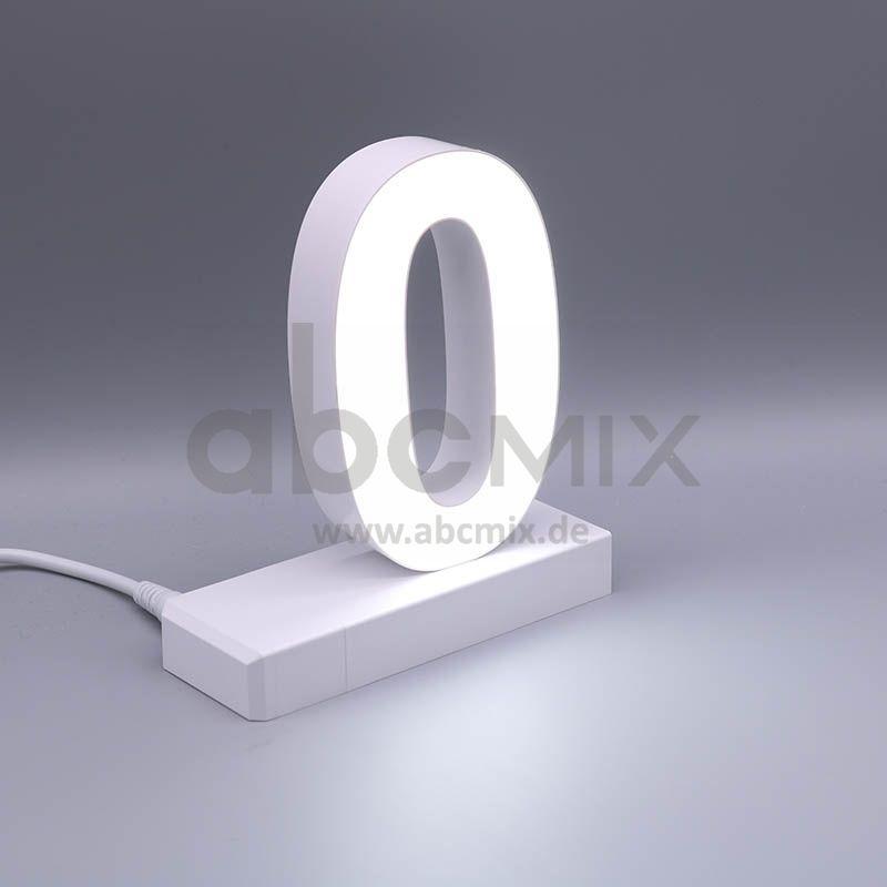LED Buchstabe Click 0 für 125mm Arial 6500K weiß