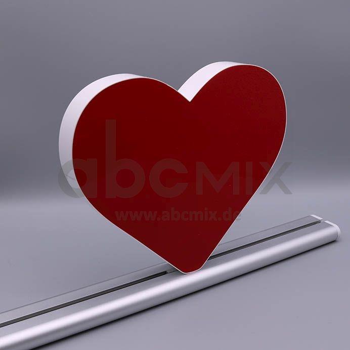 LED Buchstabe Slide rotes Herz für 200mm Arial 6500K weiß